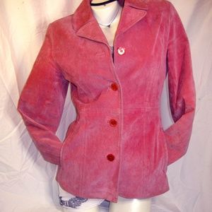 Wet Seal Pink Suede Blazer Jacket